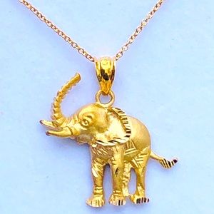SOLD!! SOLID Gold Elephant 🐘 Pendant